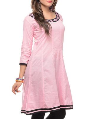 pink viscose kurta - 11588710 - Standard Image - 2
