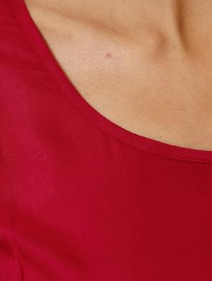 maroon rayon flared kurta - 11588714 - Standard Image - 4