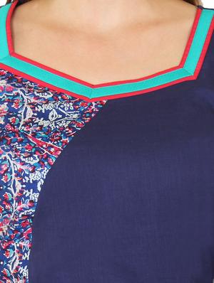 blue rayon printed kurta - 11588745 - Standard Image - 4