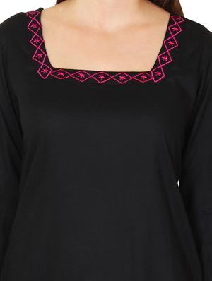 black viscose kurta - 11588760 - Standard Image - 4