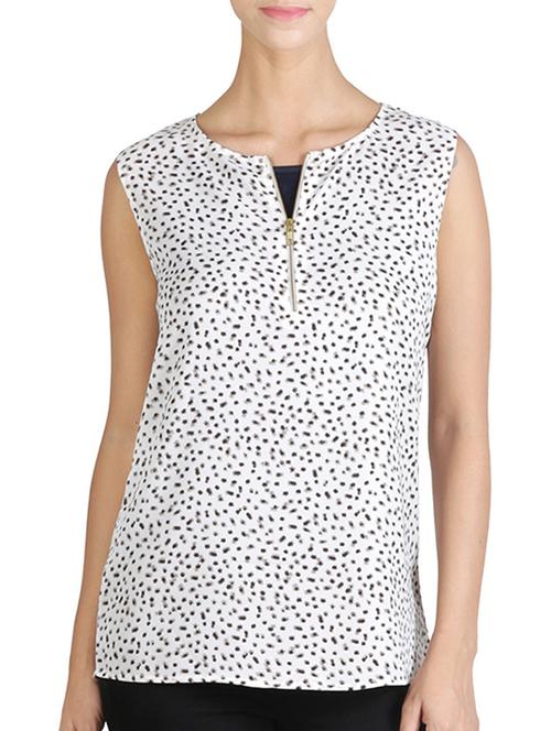 white polyester regular top - 11589269 - Standard Image - 1