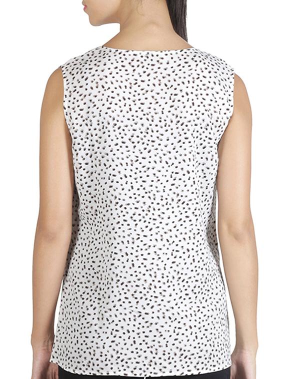white polyester regular top - 11589269 - Zoom Image - 3