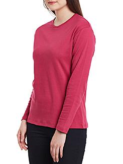pink solid cotton tee - 11589519 - Standard Image - 2