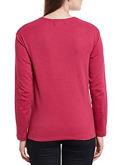 pink solid cotton tee - 11589519 - Zoom Image - 3