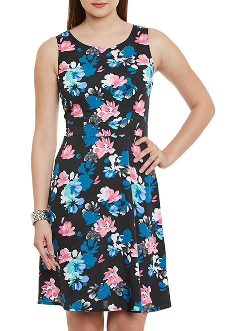 floral fit and flare dress - 11592579 - Standard Image - 1