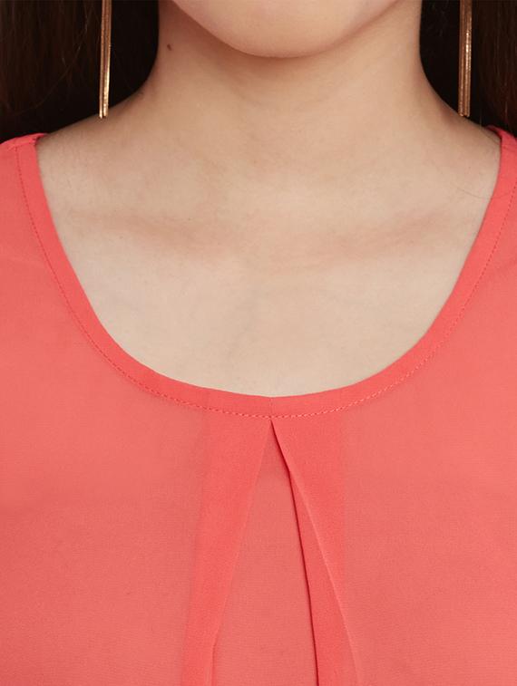 pleated front sheer top - 11592584 - Zoom Image - 4