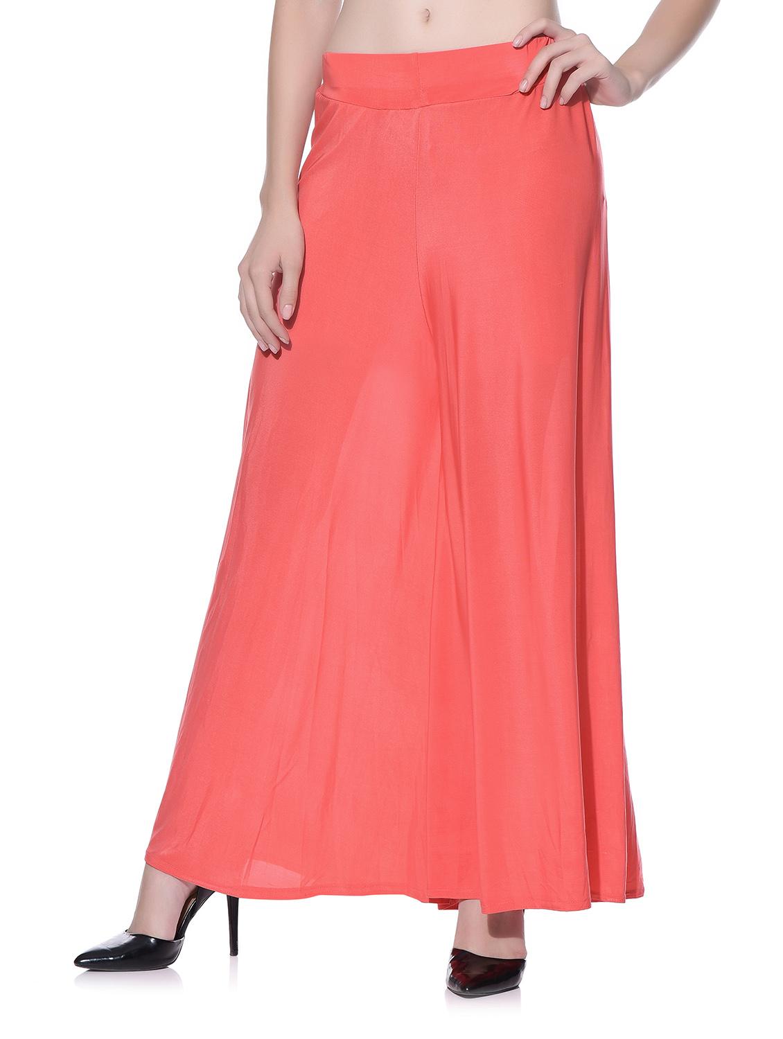 pink polyester palazzos - 11593795 - Zoom Image - 2