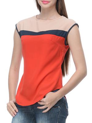 red crepe top - 11594229 - Standard Image - 2