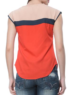 red crepe top - 11594229 - Standard Image - 3
