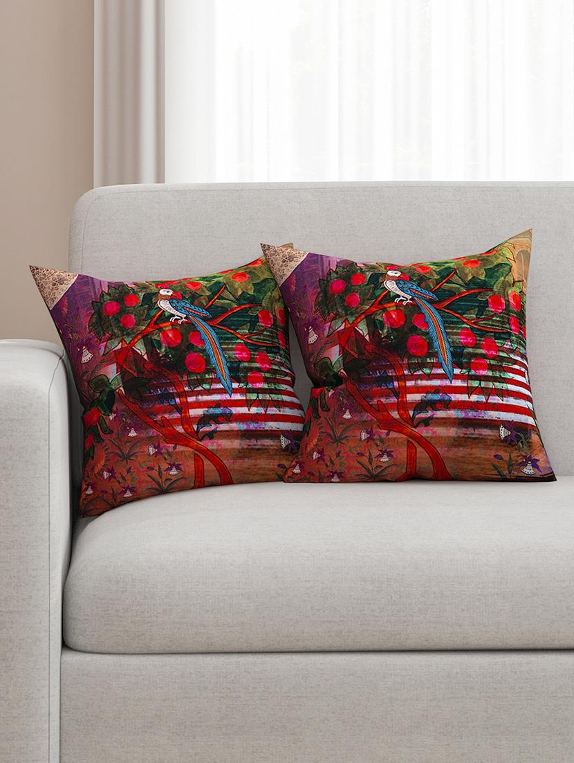multicoloured cotton printed cushion cover (set of 2) - 11599538 - Zoom Image - 1