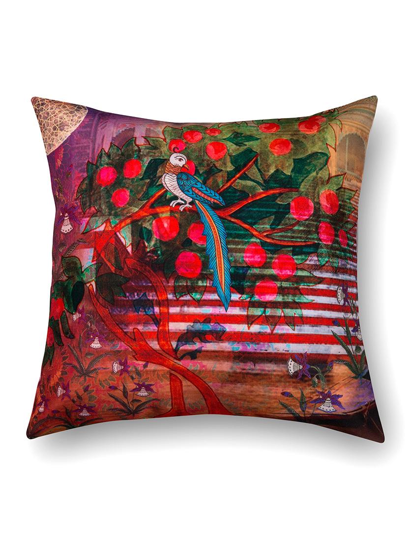 multicoloured cotton printed cushion cover (set of 2) - 11599538 - Zoom Image - 3