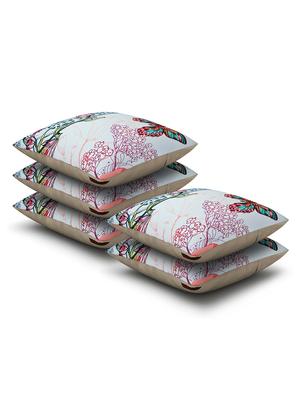 powder blue cotton printed cushion cover (set of 5) - 11599540 - Standard Image - 2