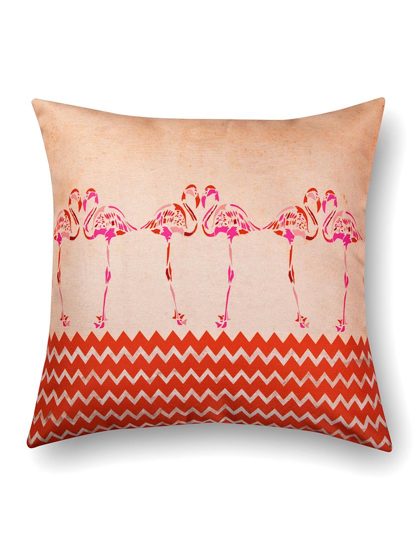 beige cotton printed cushion cover (set of 5) - 11599541 - Zoom Image - 3