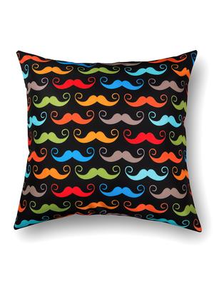 black cotton printed cushion cover (set of 5) - 11599546 - Standard Image - 3