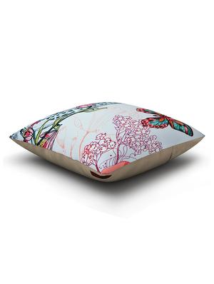 powder blue cotton printed cushion cover - 11599555 - Standard Image - 3