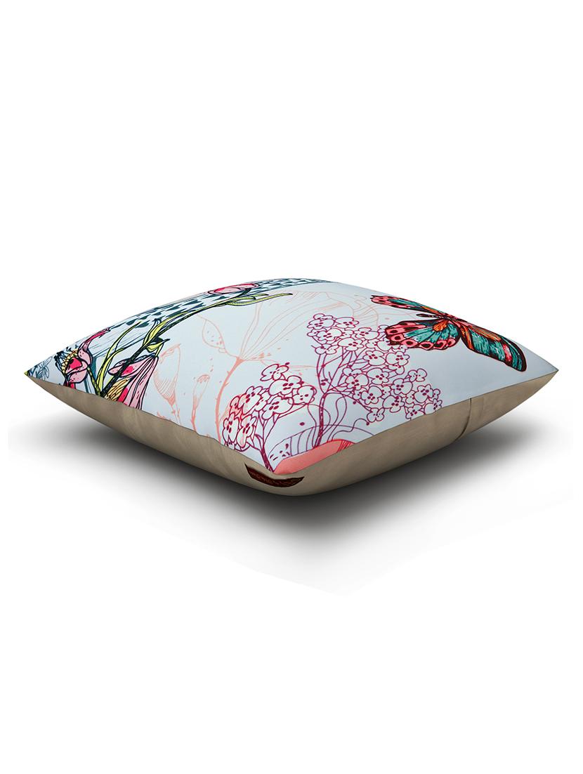powder blue cotton printed cushion cover - 11599555 - Zoom Image - 3