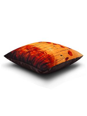 orange cotton floral print cushion cover - 11600582 - Standard Image - 3