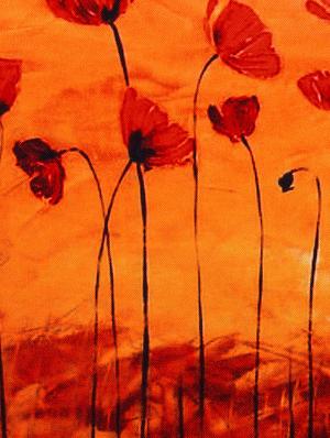 orange cotton floral print cushion cover - 11600582 - Standard Image - 4