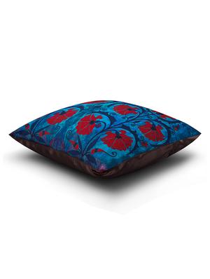 blue cotton printed cushion cover - 11600586 - Standard Image - 3