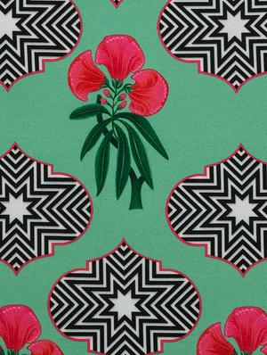 green cotton printed cushion cover (set of 2) - 11600598 - Standard Image - 4