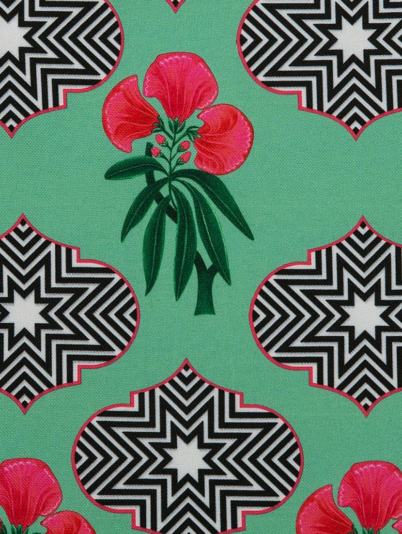 green cotton printed cushion cover (set of 2) - 11600598 - Zoom Image - 4