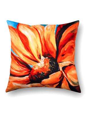 orange cotton printed cushion cover (set of 2) - 11600603 - Standard Image - 3