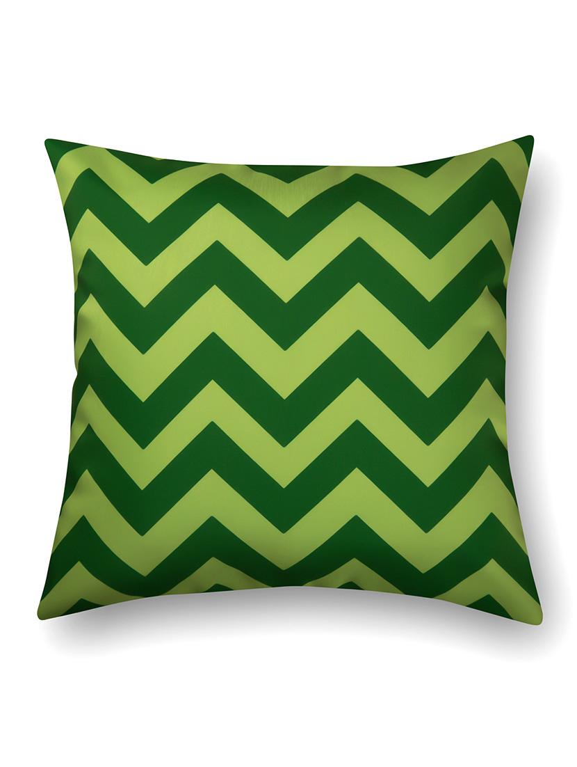 green cotton printed cushion cover (set of 2) - 11600606 - Zoom Image - 3