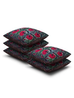 grey cotton printed cushion cover (set of 5) - 11600615 - Standard Image - 2
