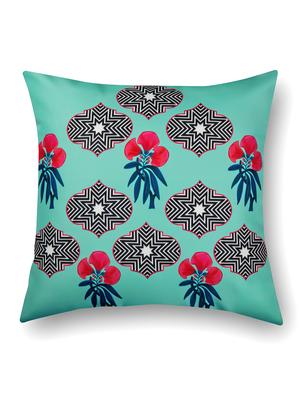 green cotton printed cushion cover (set of 5) - 11600619 - Standard Image - 3