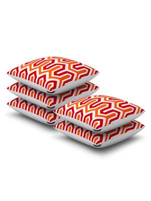 white cotton printed cushion cover (set of 5) - 11600624 - Standard Image - 2