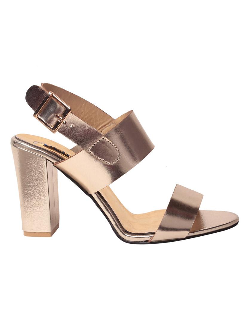 gold faux leather sandal - 11605116 - Zoom Image - 2