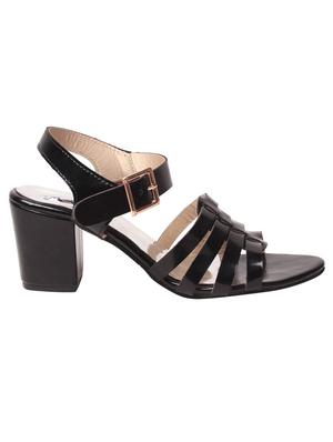 black faux leather sandal - 11605121 - Standard Image - 2
