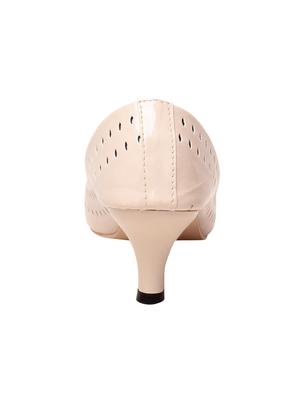 beige faux leather cut work sandal - 11605138 - Standard Image - 3