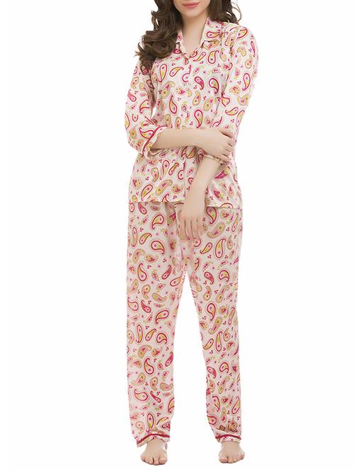 pink satin pajama - 11608652 - Standard Image - 1