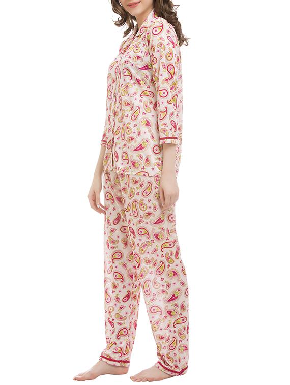pink satin pajama - 11608652 - Zoom Image - 2