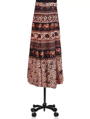 jaipuri printed flared skirt - 1161040 - Standard Image - 3