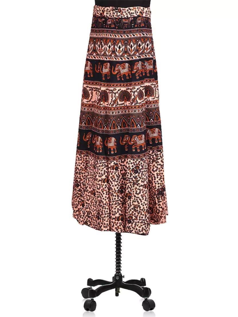 jaipuri printed flared skirt - 1161040 - Zoom Image - 3