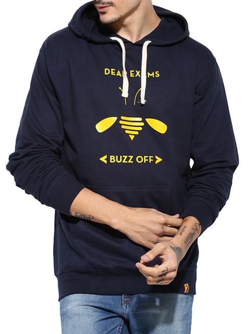 navy blue chest printed sweatshirt - 11614403 - Standard Image - 1