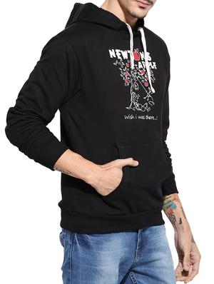 black chest printed sweatshirt - 11614409 - Standard Image - 2