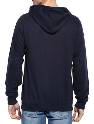 navy blue chest printed sweatshirt - 11614426 - Standard Image - 3