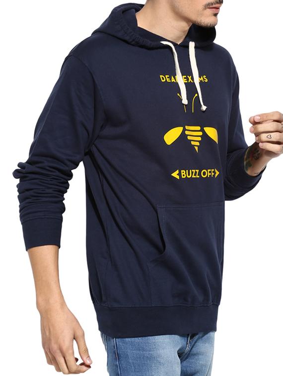 navy blue chest printed sweatshirt - 11614426 - Zoom Image - 2