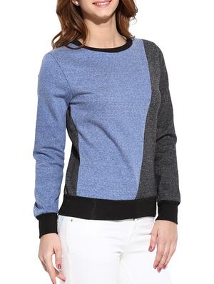 color block cotton sweatshirt - 11616186 - Standard Image - 2