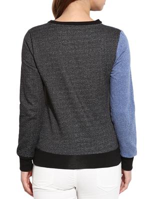 color block cotton sweatshirt - 11616186 - Standard Image - 3