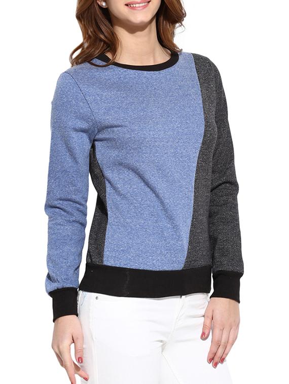color block cotton sweatshirt - 11616186 - Zoom Image - 2
