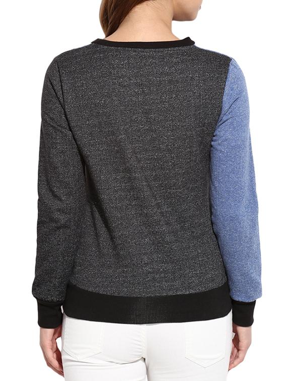 color block cotton sweatshirt - 11616186 - Zoom Image - 3