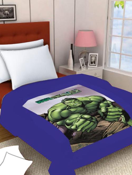 blue digital printed blanket cum bed cover - 11616522 - Very Small Image - 1