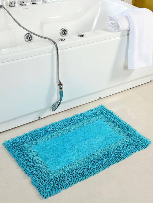 homefurry blue furry style cotton bath mat - 11639579 - Standard Image - 1