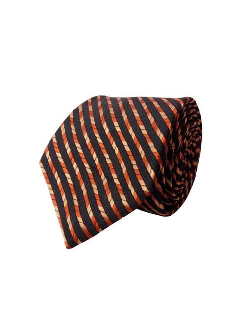 brown color, micro fiber neck- tie - 11640894 - Standard Image - 1