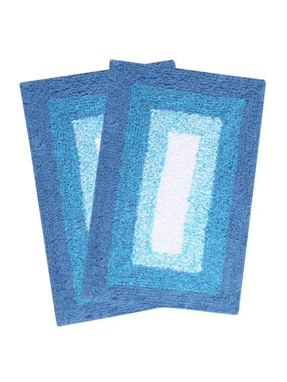 saral home soft cotton anti slip bathmat set of 2 pcs -40x60 cm - 11655613 - Zoom Image - 2