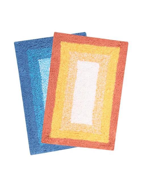 saral home soft cotton anti slip bathmat set of 2 pcs -40x60 cm - 11655614 - Standard Image - 1